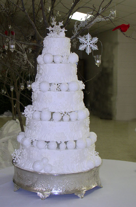 Winter wedding cake toppers