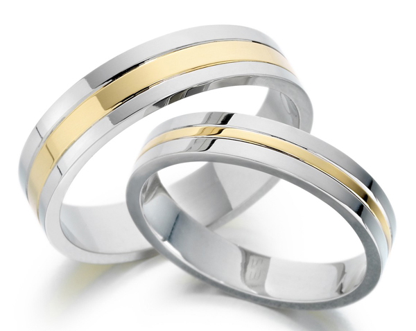 platinum and gold wedding rings