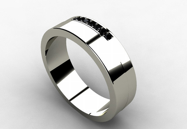 contemporary men wedding rings