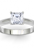 Asscher-cut diamond engagement ring