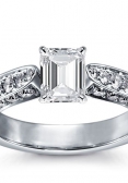 Emerald-cut engagement ring