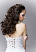 All down wedding hairstyle