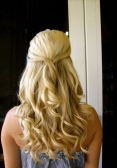Half up wedding hairstyle