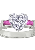 Heart-cut diamong engagement ring