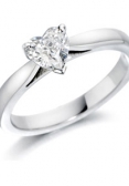 Heart-cut diamond engagement ring
