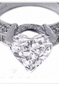 Heart-cut diamond engagement ring