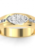 Marquise-cut diamond engagement ring