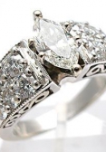 Marquise-cut diamond engagement ring