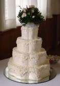 Petal wedding cake