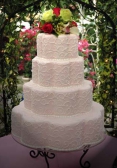Petal wedding cake
