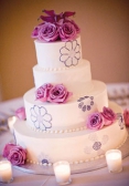 Pink wedding cake