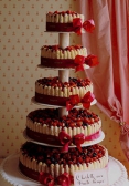 Red wedding cake