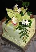 Square wedding cake