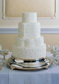 White wedding cake