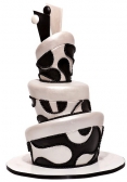 Original black and white wedding cake