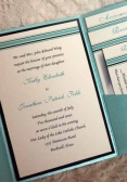 Turquoise wedding invitation