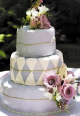 Blue Petal Wedding Cake