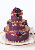 Round Purple Wedding Cake