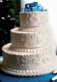 Cream Wedding Cake