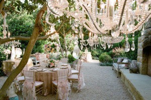 Outdoor wedding venue decor