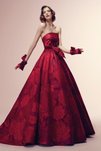 Alessandra Rinaudo flower-printed red dress
