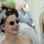 Retro bride in sunglasses
