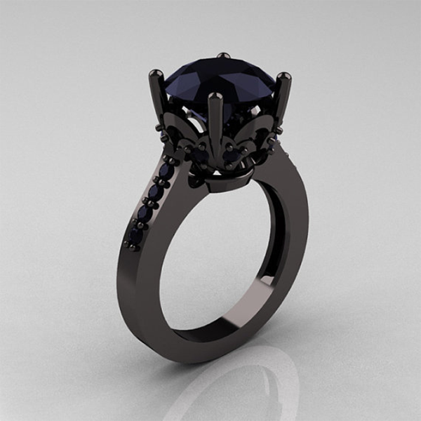 Engagement ring with a unique design