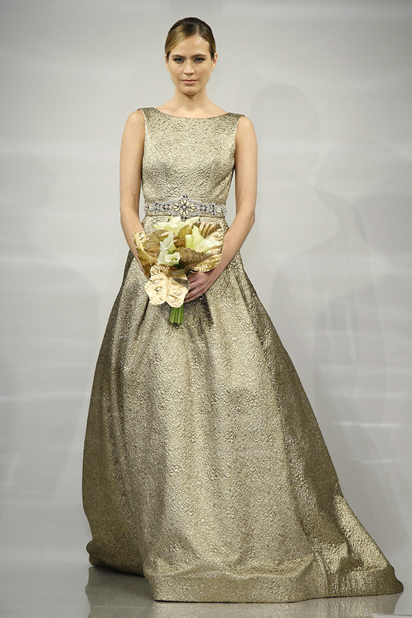 Wedding gown in gold