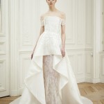 Wedding gown with ruffles