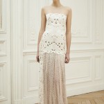 Wedding frock featuring lace embellishment and sheer tulle