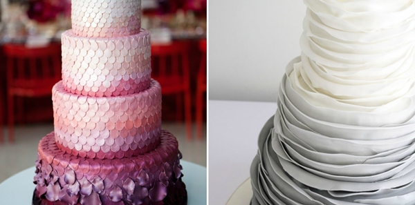 Ombre wedding cake trend
