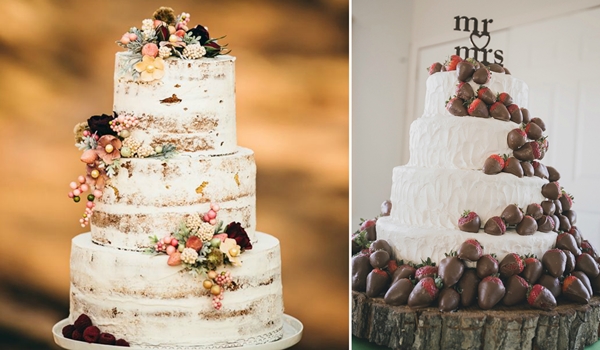 Wood wedding cake trend