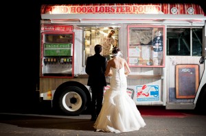 Couple in front of Red Hook Lobster Pound Truck at the Wedding