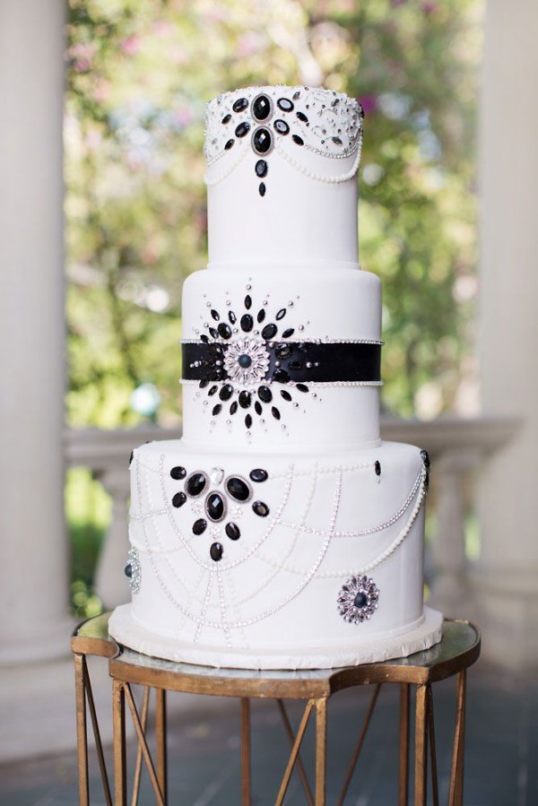 Bejeweled wedding cake