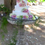 Bird bath wedding cake table