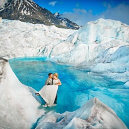 Glacier wedding