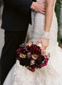 Dark wedding bouquet