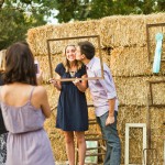 Hay stack photo booth wall