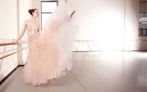 Rose quartz wedding dress