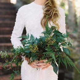 Wedding foliage bouquet
