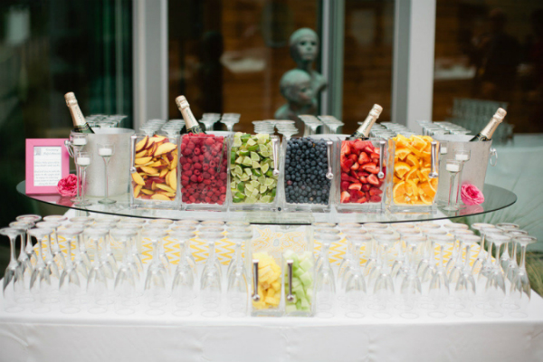 Champagne and fruit bar