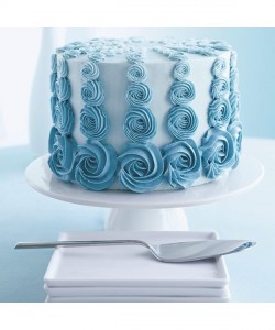 Blue rose swifl cake
