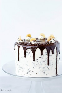 Cake with chocolate glaze