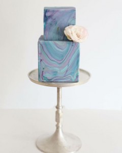 Painted geode cake