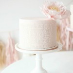 Lace applique cake
