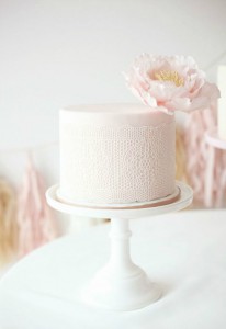 Lace applique cake