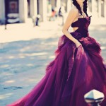 Purple wedding ballgown