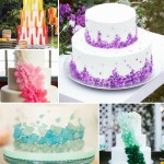 Cakes decorated with rock candy