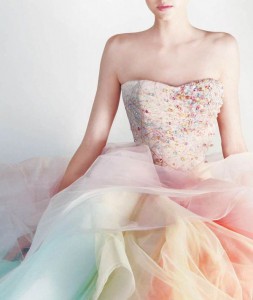 Colorful wedding dress