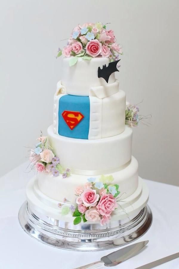 Superman wedding cake